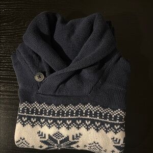 Navy Blue Fair Isle Kids  Sweater